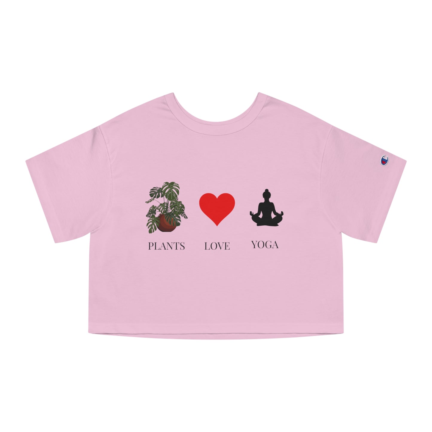 Plants, Love, Yoga Cropped Top