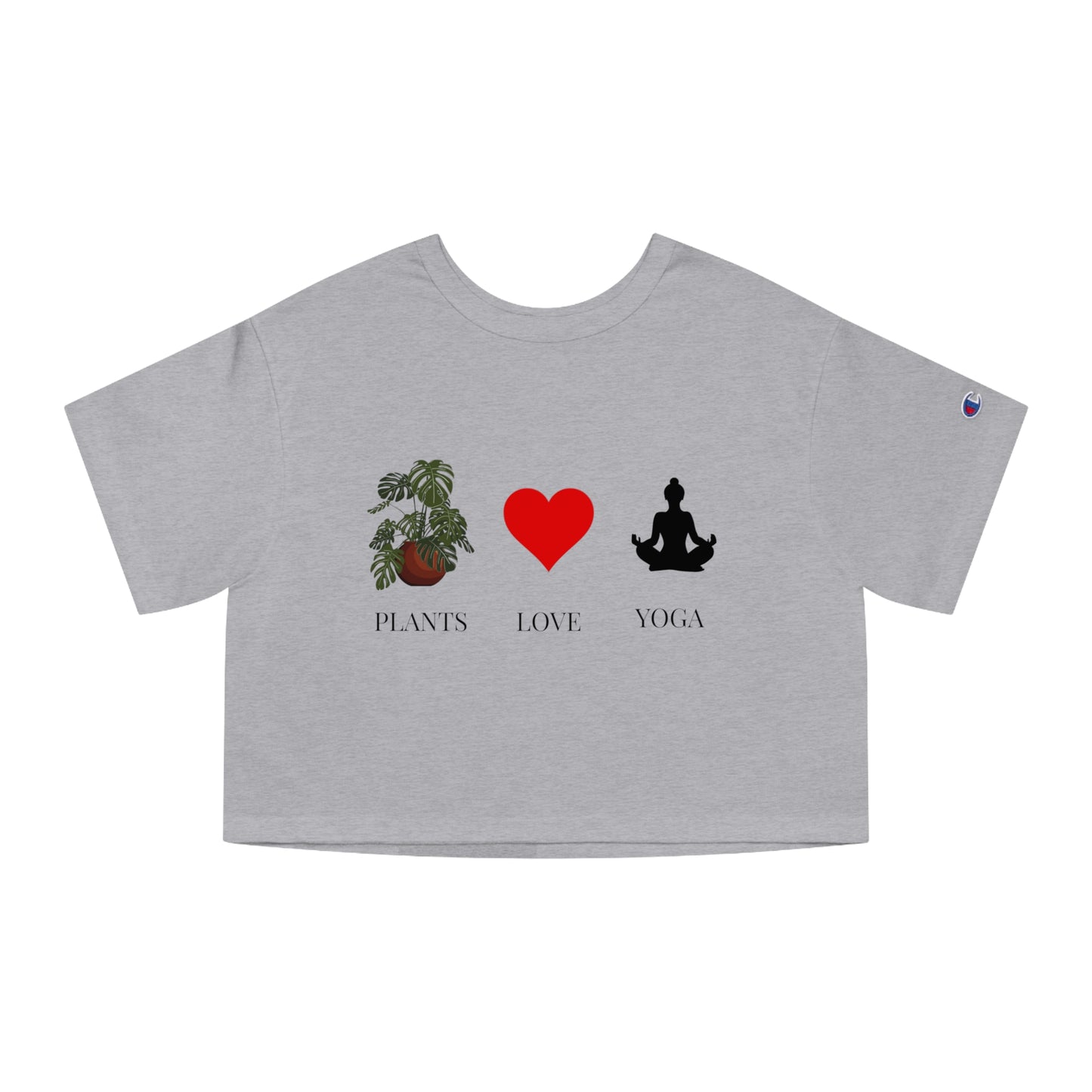 Plants, Love, Yoga Cropped Top