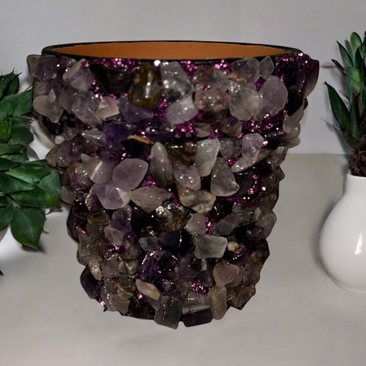 Terra cotta Amethyst pot