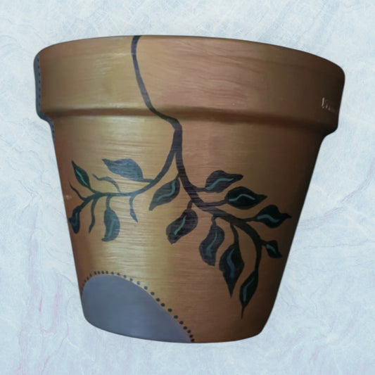 6" Golden Leafy Lux Pot
